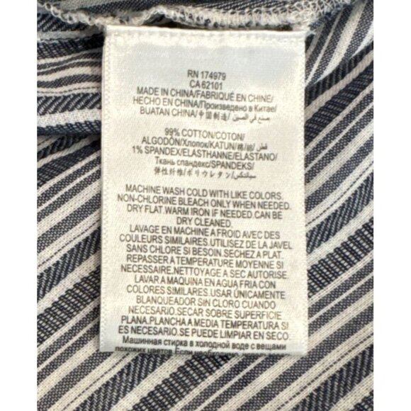 BCBG dress, small, Boho, Charlyze blue white stripes, Lace up Small - Picture 15 of 16